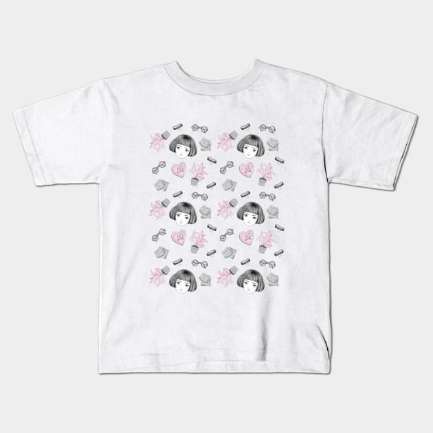 mathilda leon the professional pattern Kids T-Shirt by solfortuny